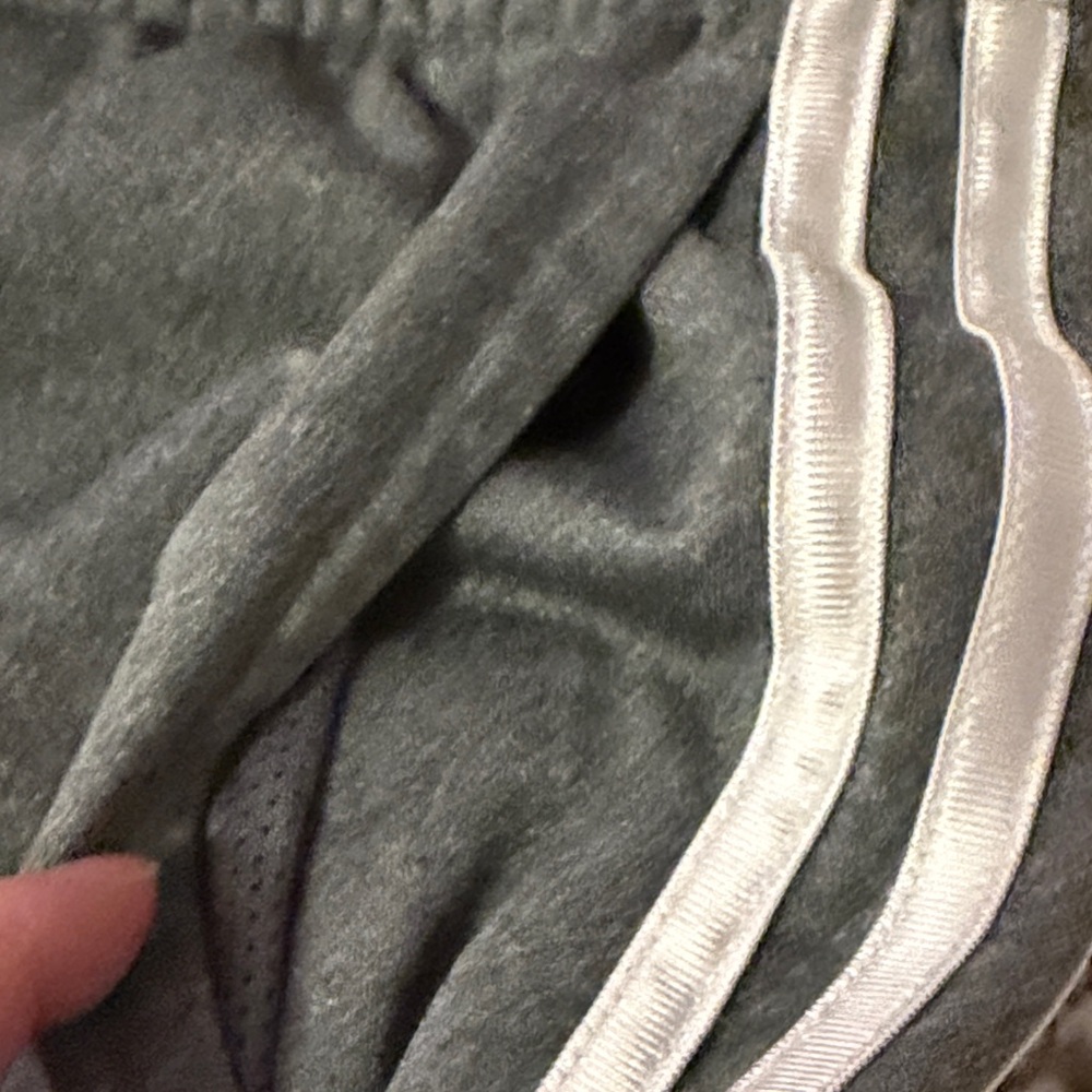 Adidas Kids Charcoal Joggers with White Stripes - Picture 5 of 5